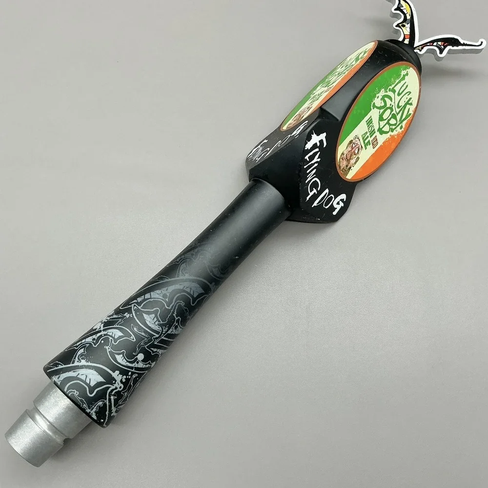 Flying Dog Lucky SOB Irish Red Ale Draft Beer Tap Handle Black Bat Wings